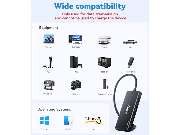 IVIIN USB 3.0 HUB 4 Port-Black