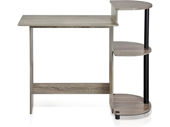 Furinno Compact Computer Desk with Shelves