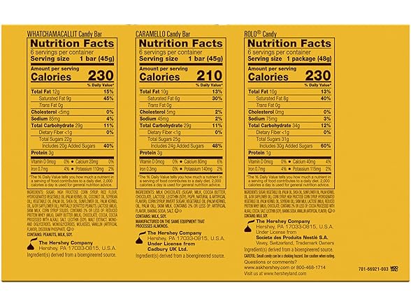 Hershey Assorted Caramel Candy Box 18pc