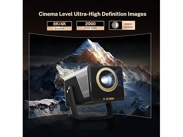LYNCAST 1080P Smart Projector W/ Android 14 OS