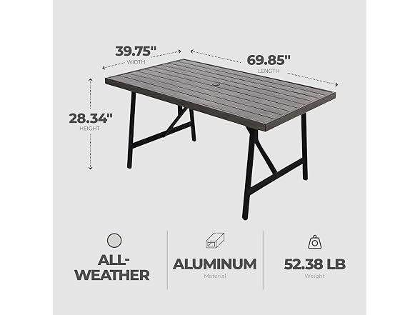 Four Seasons Courtyard Norwalk Outdoor Dining Table
