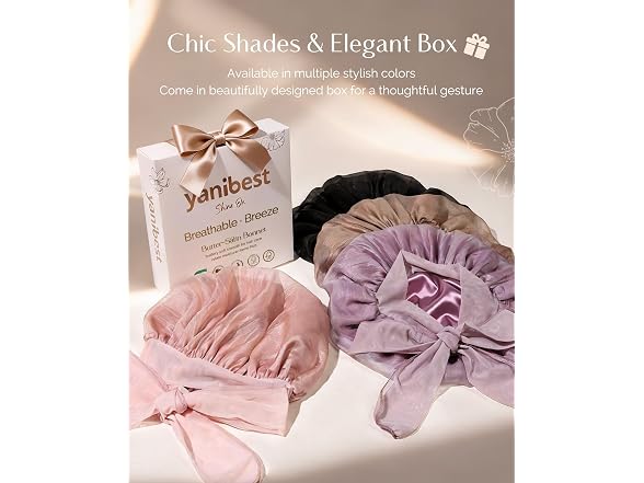 YANIBEST Breathable Soft Silk Bonnet
