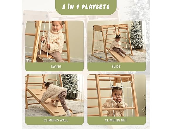 Indoor Playground 8-in-1 Jungle Gym