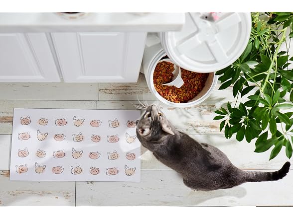 Pearhead Anti-Slip Pet Feeding Mat, Cushioned