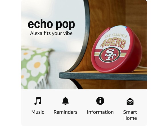 (NEW) Amazon Echo Pop | San Francisco 49ers