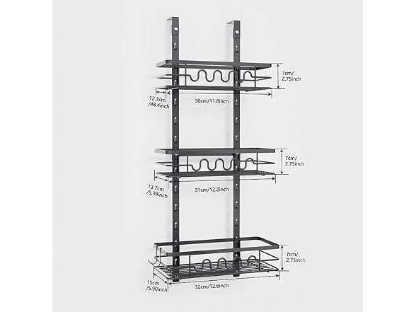 Takywep Over the Door Storage Rack, 3 Layers 
