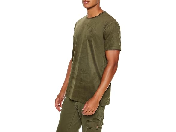 Forever 21 (L) Velour Curved-Hem Tee