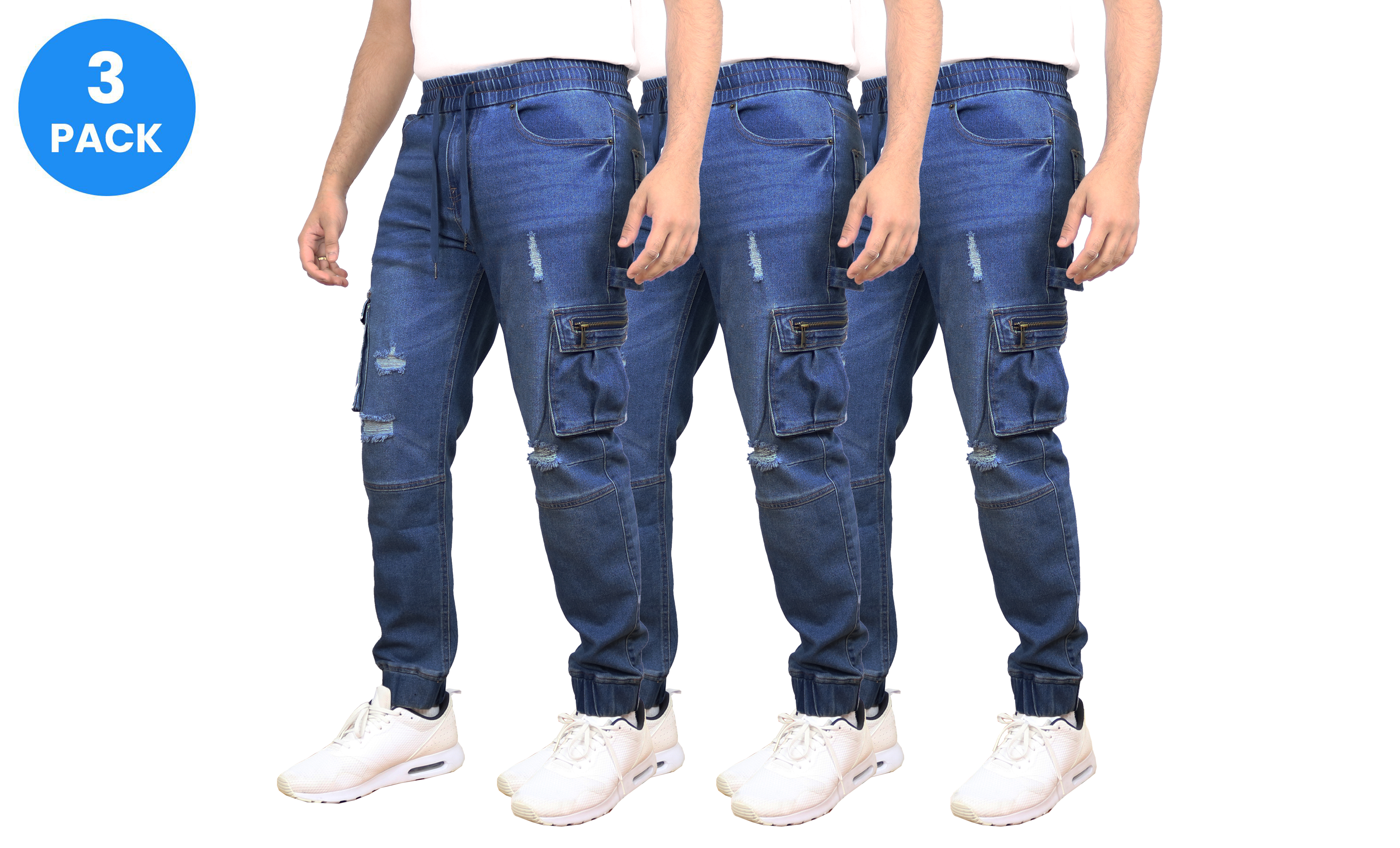 Men's Stretch Cargo Jean Jogger (S-3XL) - Gallery 36