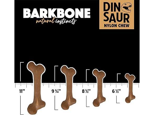 Pet Qwerks Dinosaur BarkBone - Wood Dog Bone