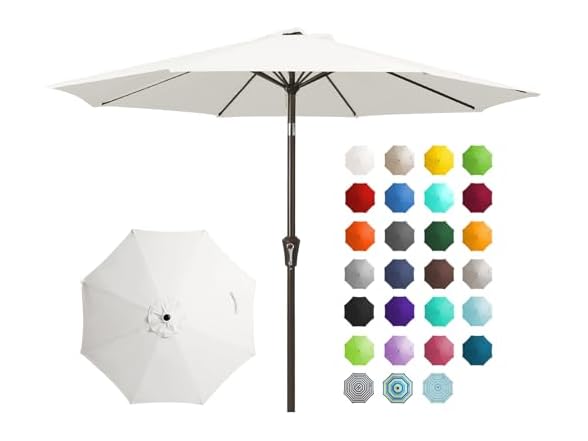 JEAREY 9FT Patio Market Umbrella