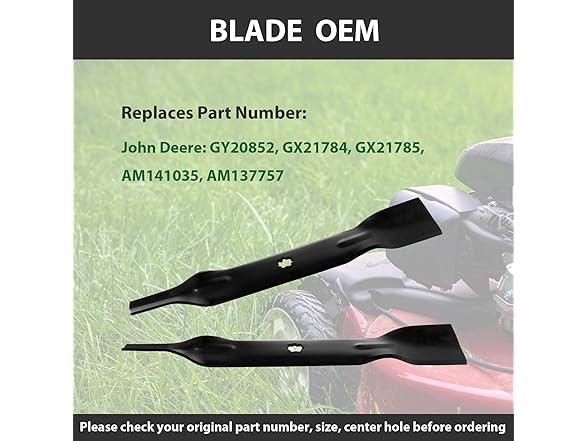 ZALANA 48" Lawn Mower Blades, 3-Pack