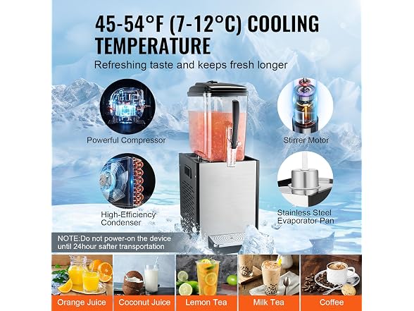 Commercial Beverage Dispenser, 12 L / 12.7