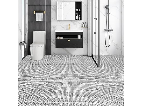 Interlocking Tile 55PCS Grey, Drainage Tiles 12"