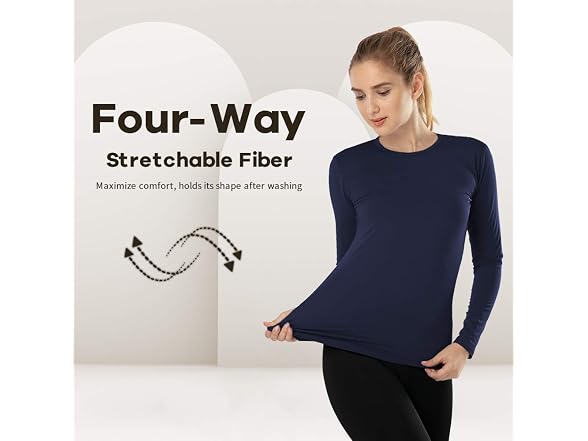 Mancyfit Women (S) Thermal Layer Crew Neck-blue