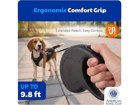 American Kennel Club AKC Retractable Dog Leash Tangle-