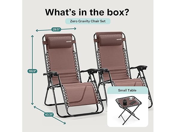 SereneLife Zero Gravity Lounge Chairs 2