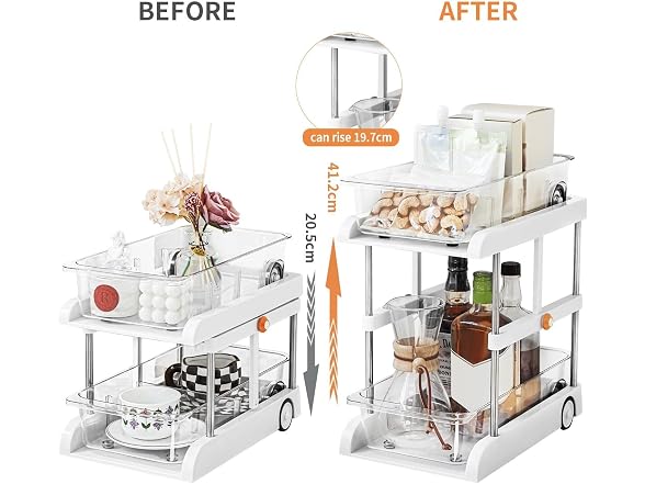 Takywep 2 Tier Bathroom Under Sink Organizer