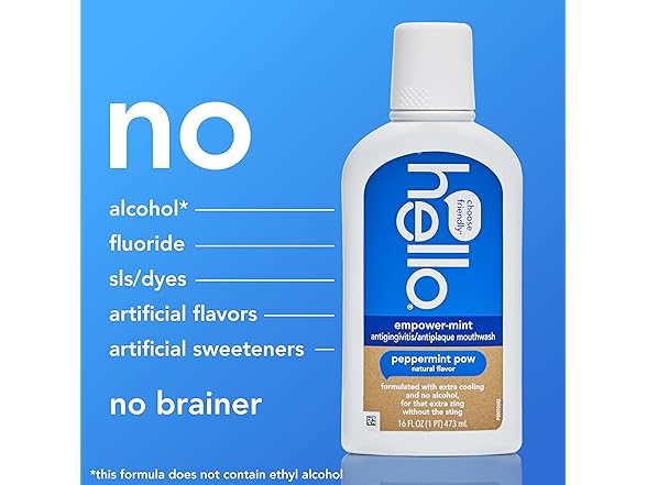Hello Empower-Mint Mouthwash 16oz (1ct)