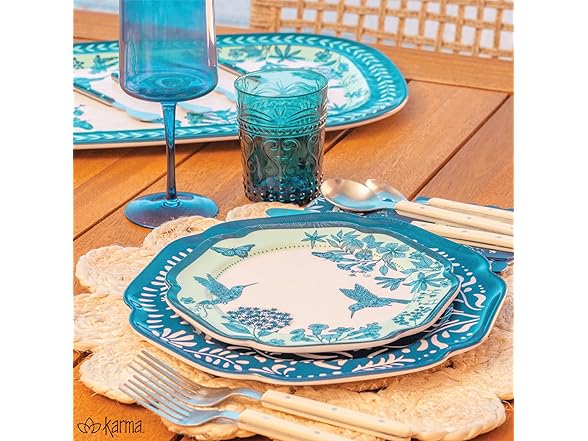 Karma, 10.75 inches Melamine Dinner Plates Set of 4