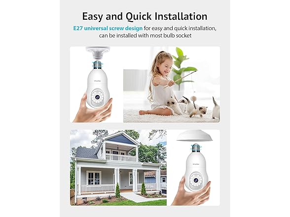 LaView L2-W 4MP Bulb Security Camera White