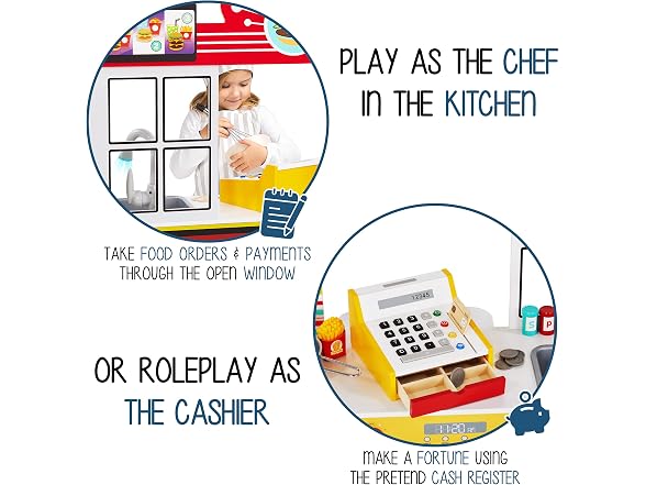 Wooden Restaurant kitchen playset