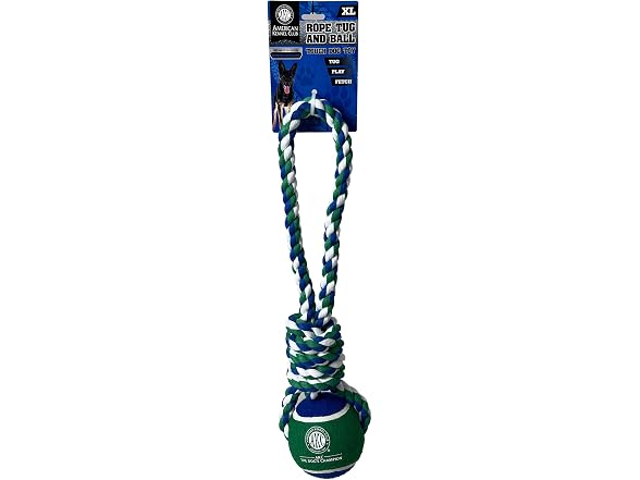 American Kennel Club X-Large Rope Tug Toy with Ball