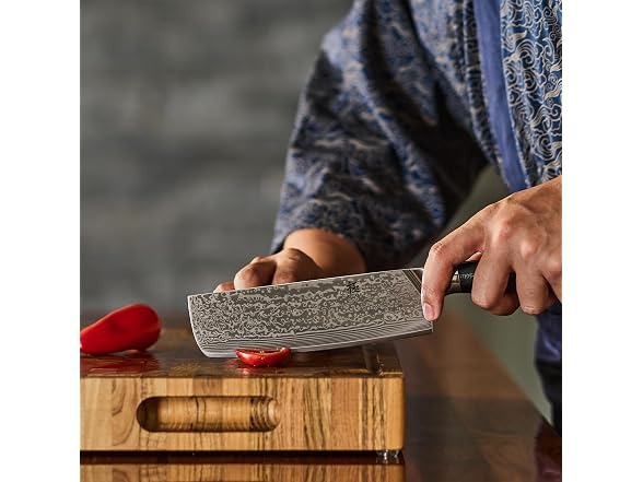 KYOKU 7" Damascus Blade Nakiri Knife