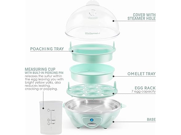 Elite Gourmet 7-Egg Electric Cooker