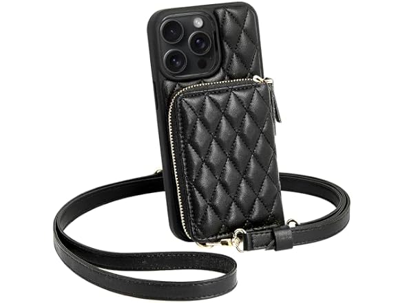 LAMEEKU iPhone 15 Pro Max Wallet Case