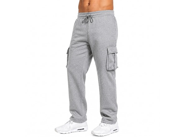 3Pk Mens Open Bottom Fleece Sweatpants