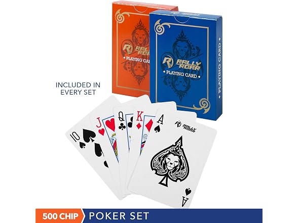 Rally & Roar Professional Poker Set, 500 Chips