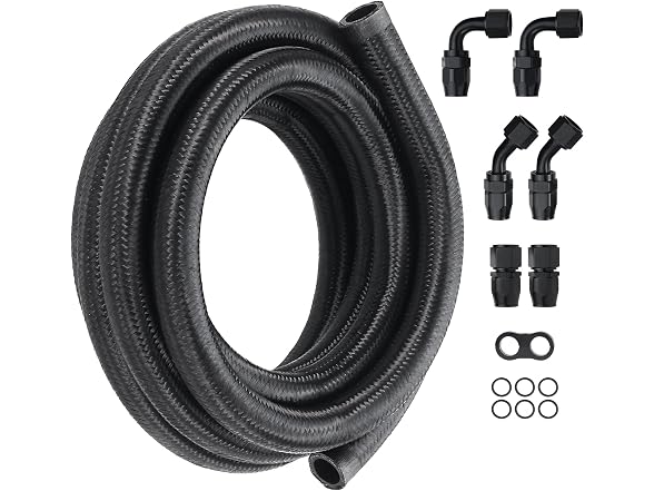 10AN Fuel Line Kit, 10 FT Fuel Hose Kit, 0.55"
