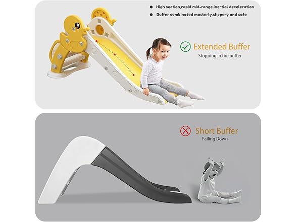 Toddler Slide, Creative Cartoon Yellow Duck Indoor Slide