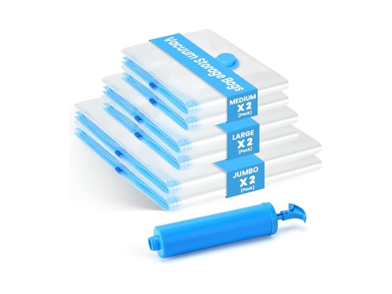 Stoear 6Pack Thickened Space Saver Vacuum Stora