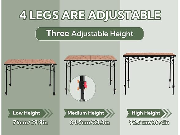 Join Nature Adjustable Camping Table