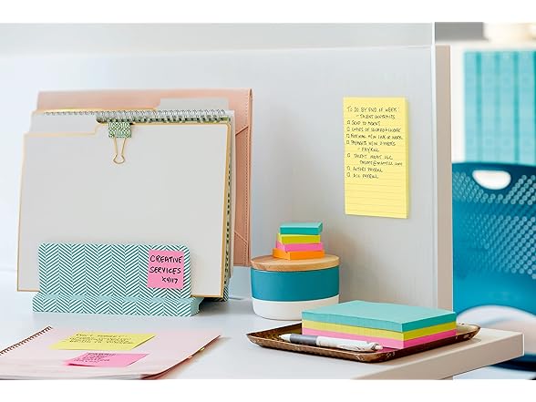 Post-it Super Sticky Lined Notes, 3 Sticky Note Pads