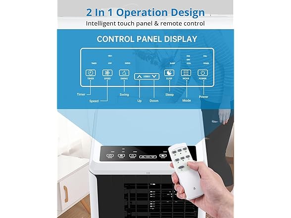 DYTesa 8000 BTU Portable Air Conditioner for 350 Sq.Ft
