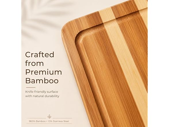 Kitchen Details Stripe Bamboo Cutting Board