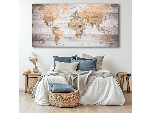 ZEYDRT World Map Wall Art