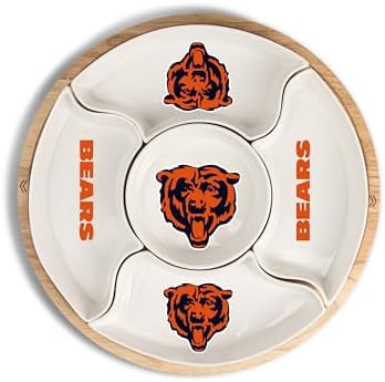 Memory Company NFL Wood Serving Compartment Tray