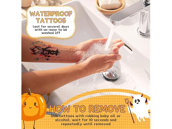 Halloween Tattoos 20 Sheets