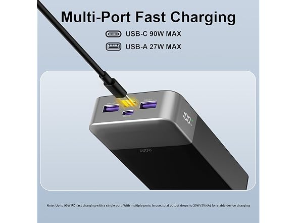JUOVI 90W Laptop Power Bank 20000mAh