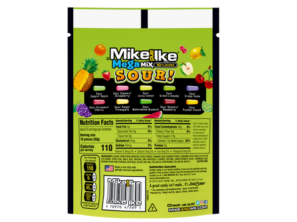 Mike and Ike Mega Mix Sour Candy