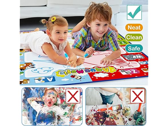 Jasonwell Aqua Water Doodle Mat 31"x31" Alphabet