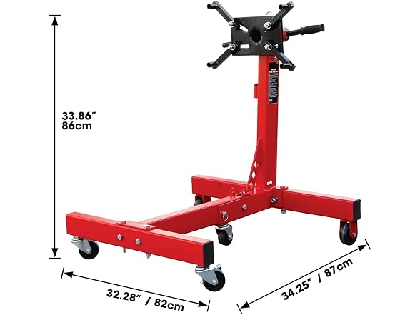 BIG RED BIG RED Steel Rotating Engine Motor Stan