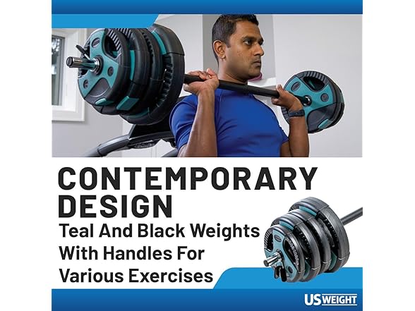 US Weight 54 LB Perfect Barbell Weight Set