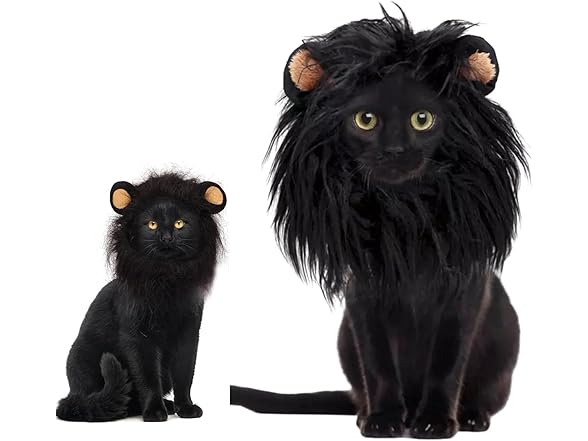 Urnat Lion Mane Cat Wig