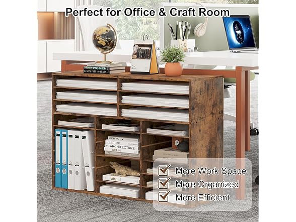 24-Slot 12x12 Scrapbook Paper Storage