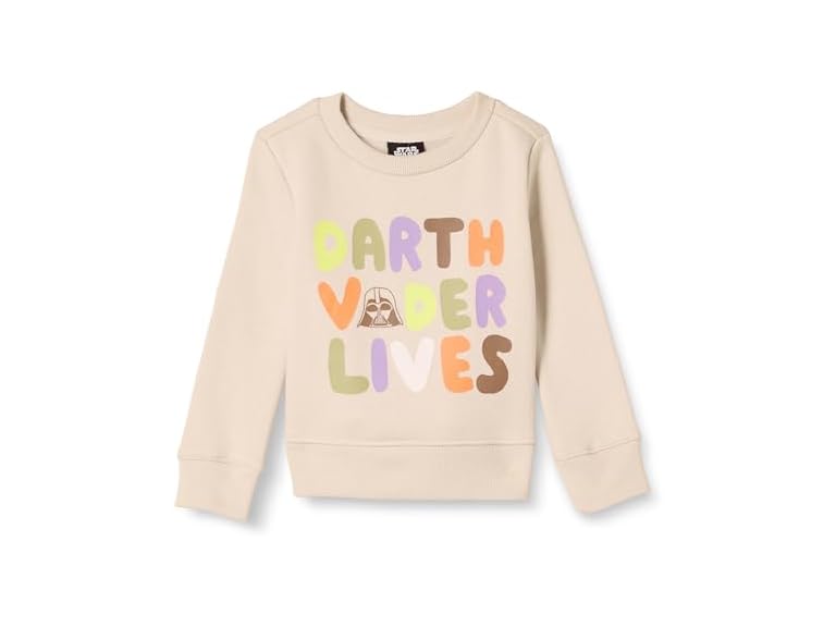 Amazon Essentials Disney | Marvel | Star Wars | Princess Girls' Fleece Pullover Crew Sweatshirt, Star Wars Vader, XX-Large