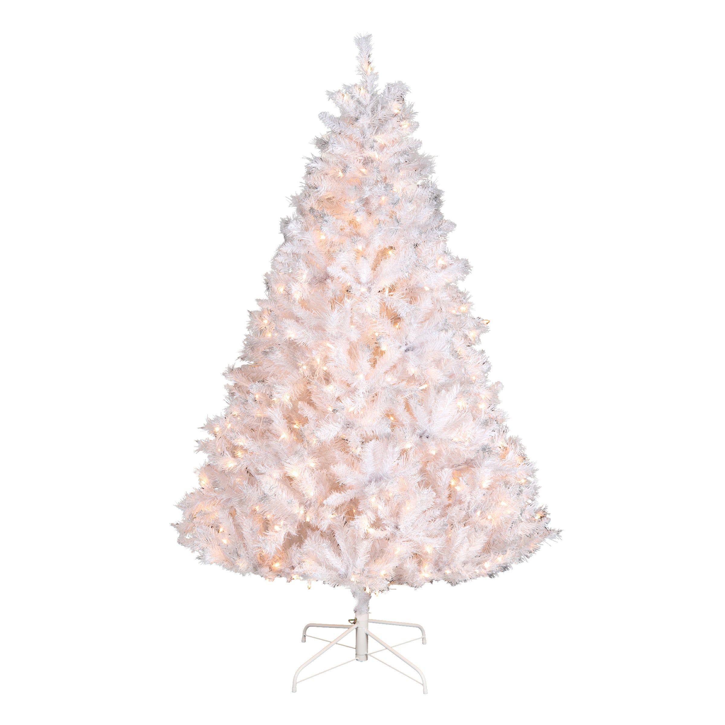 National Tree Company 6.5 ft. Pre-Lit Winchester Pine White - Gallery 2